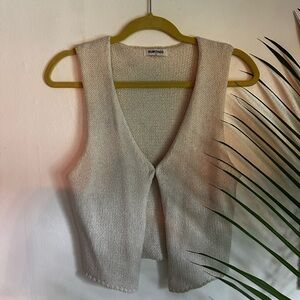 Rumored Cream V-Neck Sweater Vest